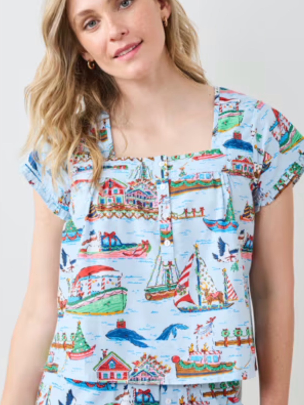 NWT Printfresh Sugar Plum Ferry Pajama Set XS Organic Cotton Christmas Holiday - Picture 3 of 14